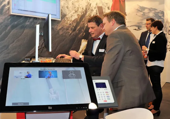 Bild: Patiententerminal und Dynamic View begeistern Messebesucher