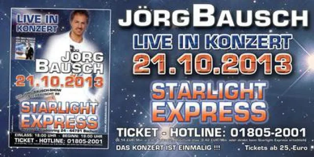 Jörg Bausch Live in Konzert am 21.10.2013 im Starlight Express Theater Bochum Bild: Jörg Bausch Live in Konzert am 21.10.2013 im Starlight Express Theater Bochum