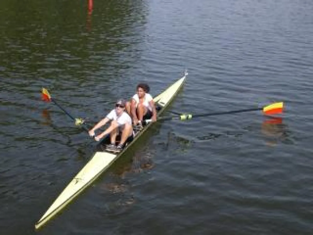 Kathrin Marchand mit ihrer Zweierpartnerin