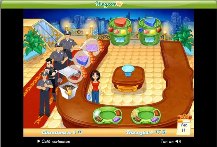 Der Kunde ist König - Spielehit „Cake Mania 2“ neu bei King.com Bild: Der Kunde ist König - Spielehit „Cake Mania 2“ neu bei King.com