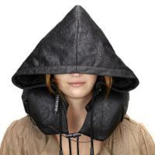 Bild: Pillodise - zeitgemäßes Nackenkissen mit modischer Hoody-Kapuze und Bluetooth-System für smartes Reisen