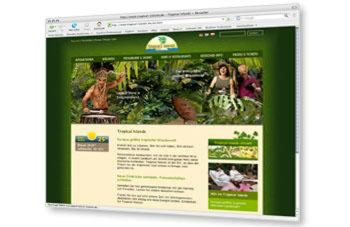 Neue Internetpräsenz von Tropical Islands