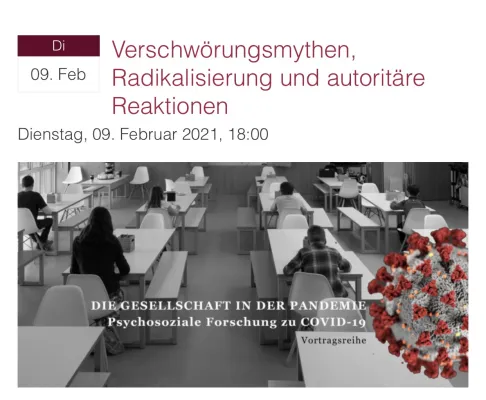 Bild: Die Gesellschaft in der Pandemie I Öffentliche Online Vortragsreihe der SFU Berlin