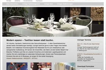 Bild: Urzinger Textilmanagement mit neuer Website