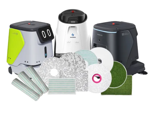 Bild: Innovationen für Reinigungsroboter: Aufschubwalze, magnetischer Padhalter und optimiertes Reinigungsmittel