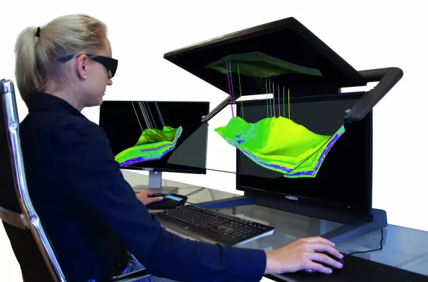 Bild: 3D PluraView – stereoskopische 3D-Visualisierung für die Öl- und Gasindustrie