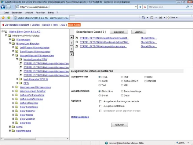 Bild: Über 180 Bauprodukthersteller nutzen ausschreiben.de