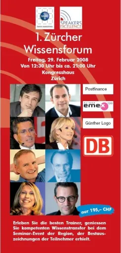 Bild: 1. Zürcher Wissensforum Freitag, den 29.02.2008 in Zürich (Schweiz)