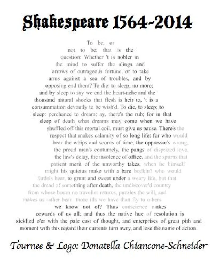 SHAKESPEARE IN DER KUNST Vortragstournee und Logo von Donatella Chiancone-Schneider