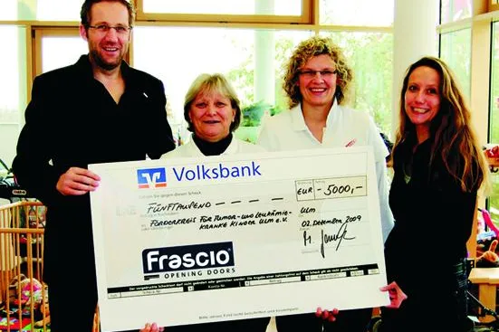 Bild: Frascio Deutschland GmbH spendet 5.000 EURO