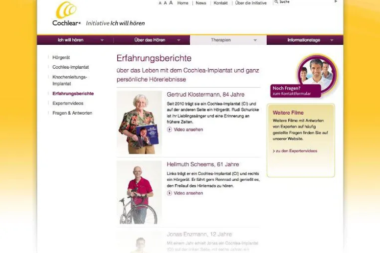 Bild: Erfahrungsberichte über das Leben mit Cochlea-Implantat: CI-Träger berichten vom Weg in die Welt des Hörens