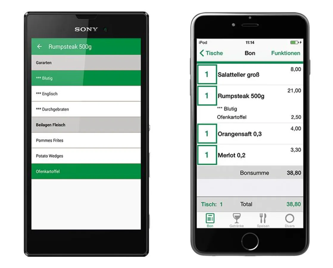 Die Funktionen der offlinefähigen Kassen-App sind bewusst auf die wesentlichen reduziert.