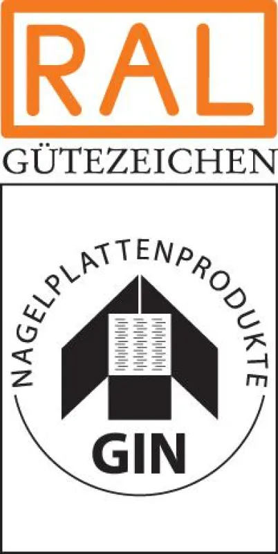 RAL Gütezeichen Herstellung und Montage von Nagelplattenprodukten. Bildnachweis: RAL
