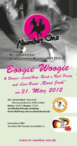 Boogie Woogie Fieber in Krefeld: Norddeutsche Meisterschaften am 31. März 2012 Bild: Boogie Woogie Fieber in Krefeld: Norddeutsche Meisterschaften am 31. März 2012