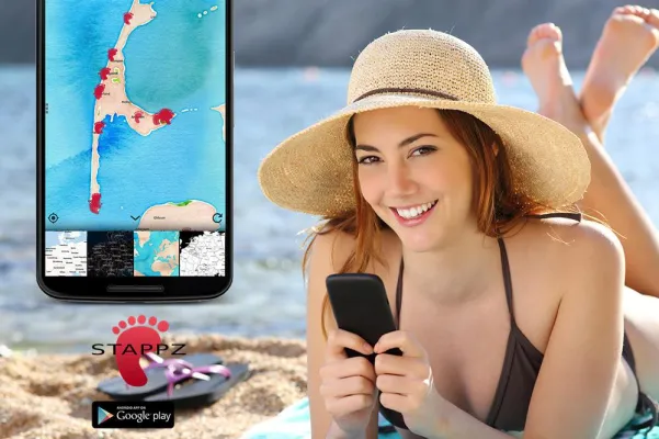 Bild: Mit Fußstapfen-Selfie-Karten zur perfekten Urlaubserinnerung 2015: Die STAPPZ App