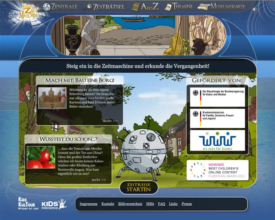 Die Kinderzeitmaschine wurde mit dem Erfurter Netcode ausgezeichnet.