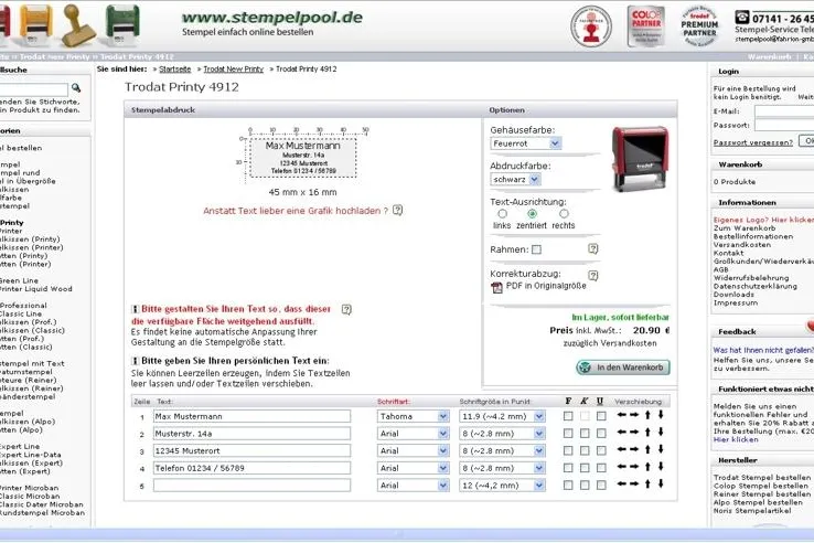 Bild: Neues Online-Gestaltungsmodul vereinfacht das Stempel bestellen bei Stempelpool