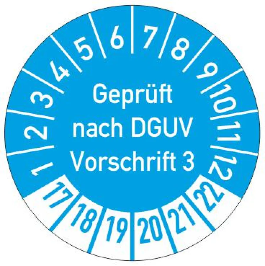 Beispiel einer Prüfplakette