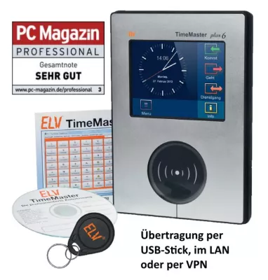 Allround-Talent: Terminal „plus 6“ mit LAN-Anschluss & Auslesen per USB-Stick zur Zeiterfassung ELV-TimeMaster Bild: Allround-Talent: Terminal „plus 6“ mit LAN-Anschluss & Auslesen per USB-Stick zur Zeiterfassung ELV-TimeMaster