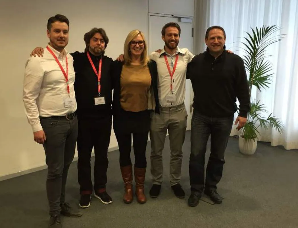 Jens Stenker, Prof. Dr. Nils Hafner, Vivian Barré, Dominic Moczko, Götz Teubel (v.l.n.r.)