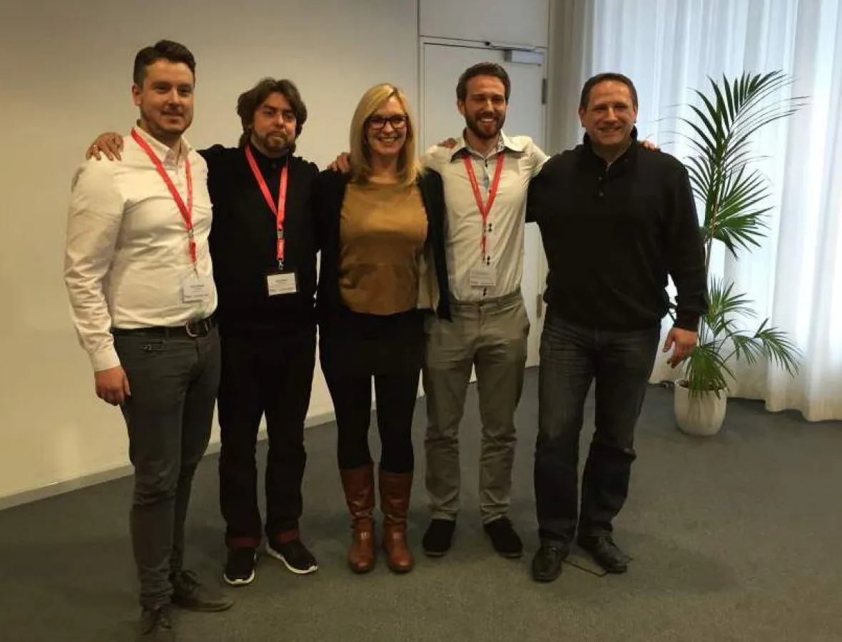 Jens Stenker, Prof. Dr. Nils Hafner, Vivian Barré, Dominic Moczko, Götz Teubel (v.l.n.r.)