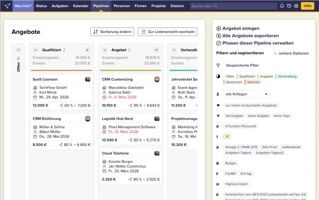 Bild: Deutsche CRM-Lösung: CentralStationCRM bringt neue Vertriebs-Pipeline für kleine Teams auf den Markt