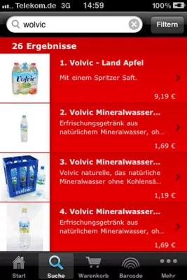 Bild: FACT-Finder iPhone App jetzt auch für Lebensmittel.de verfügbar - Mobile Commerce erobert den Bereich e-Food