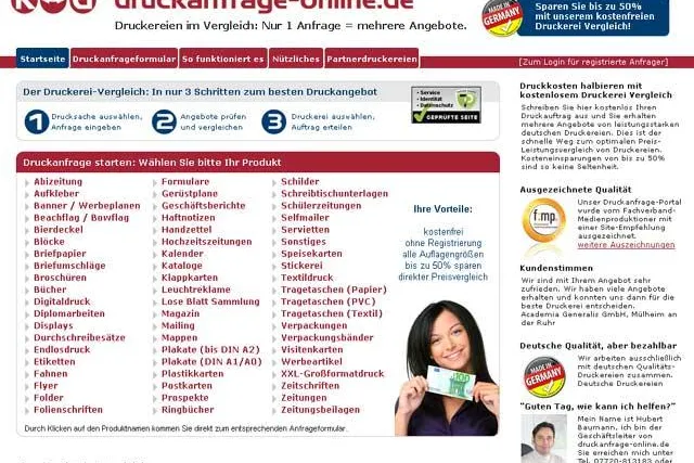 Bild: Druckportal druckanfrage-online.de verbessert den Angebotsvergleich von Druckereien
