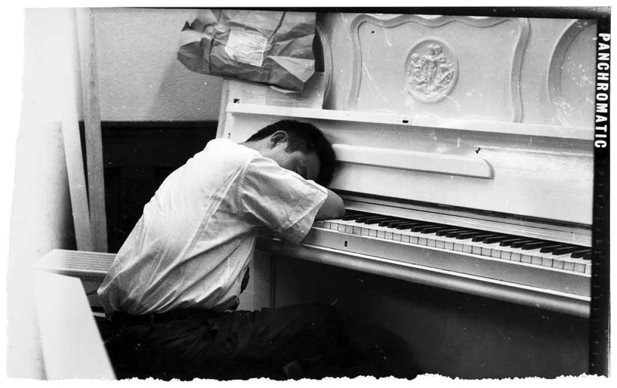 Nam June Paik während des 24-Studen-Happenings (Foto: Ute Klophaus)
