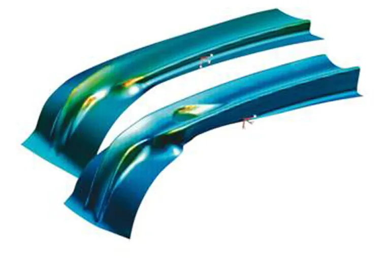 Bild: Advanced Cam konstruiert mit der Simulations-Software PAM-STAMP 2G ESI Group Ziehanlagen für Automobilteile