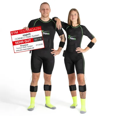 Bild: „Sehr gut" (93,7 %): eaglefit CONNECT EMS System überzeugt im Test des ETM Testmagazins