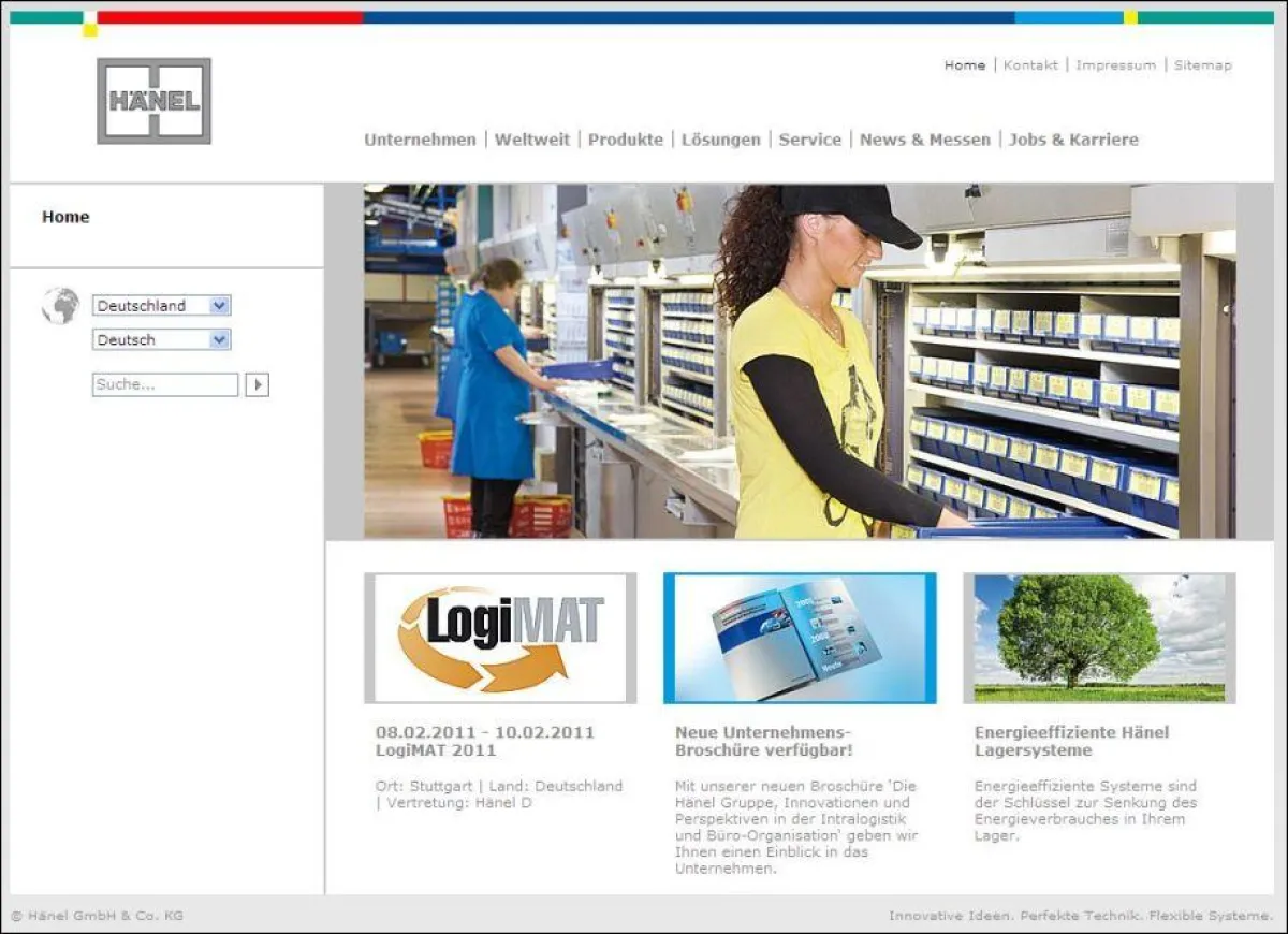 Startseite der neuen Hänel Internetpräsenz