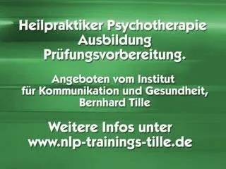 Bild: Video zur Ausbildung als Heilpraktiker Psychotherapie