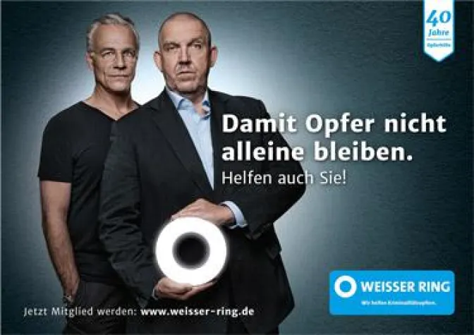 Sieben Tatort-Kommissare unterstützen den WEISSEN RING Bild: Sieben Tatort-Kommissare unterstützen den WEISSEN RING