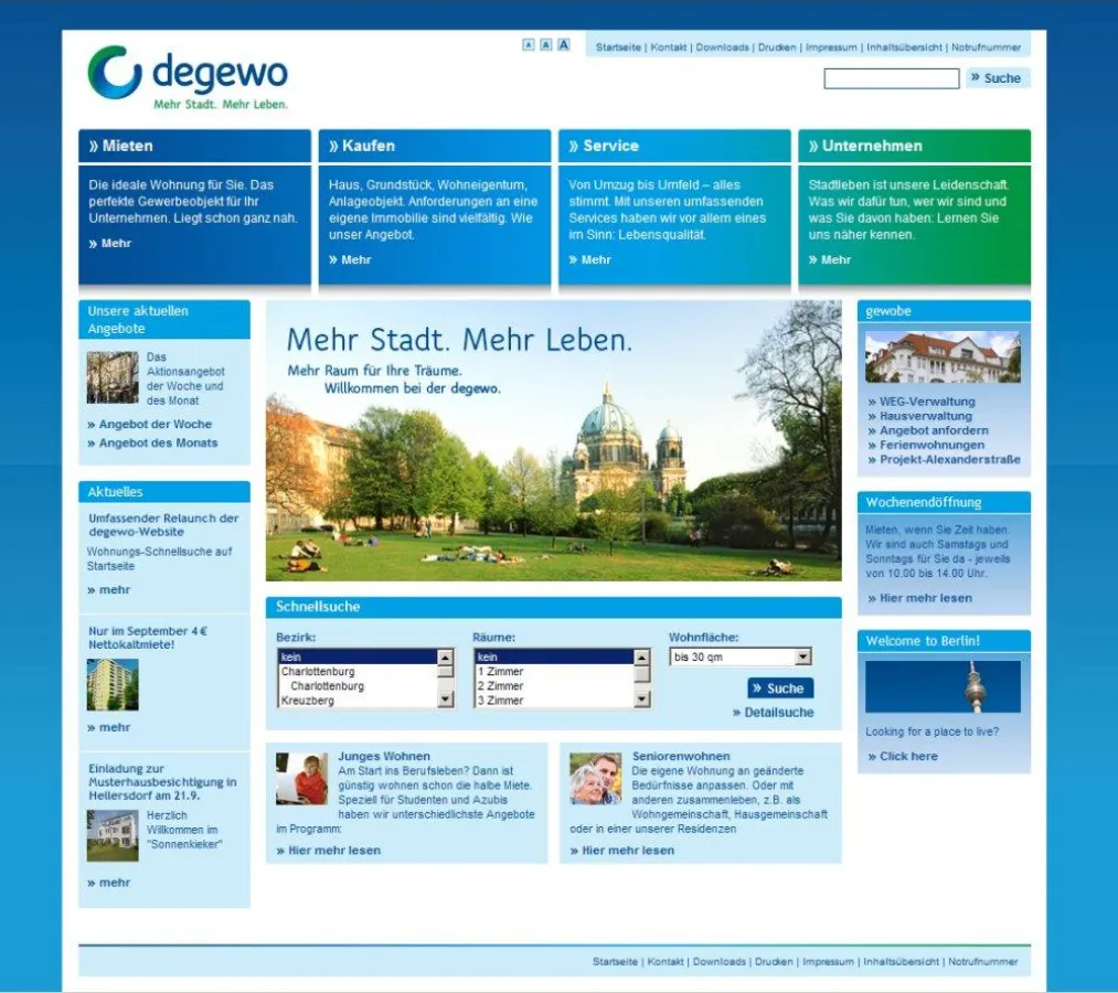 Startseite www.degewo.de