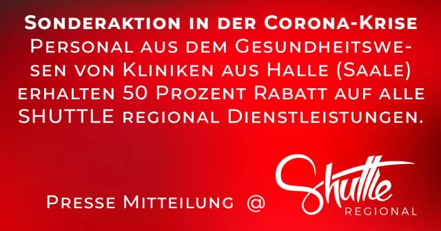 Bild: Personal aus dem Gesundheitswesen von Kliniken aus Halle (Saale) erhalten 50 Prozent Rabatt