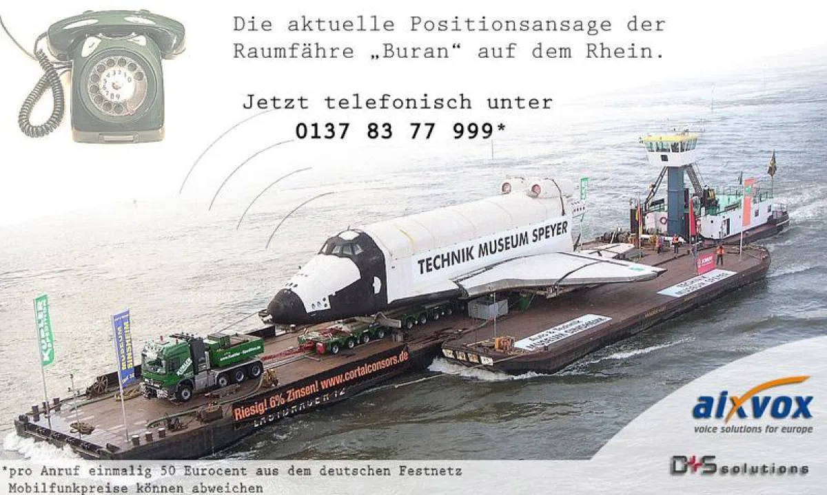 Buran on river rhine
