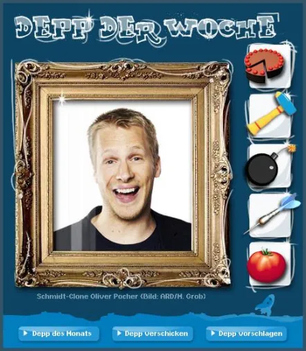 5 Star Games wählt Oliver Pocher zum »Depp der Woche« Bild: 5 Star Games wählt Oliver Pocher zum »Depp der Woche«