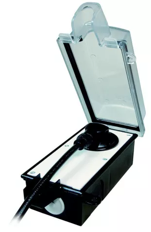 Bild: Abschließbare Außensteckdose für Garten, Keller, Waschküche