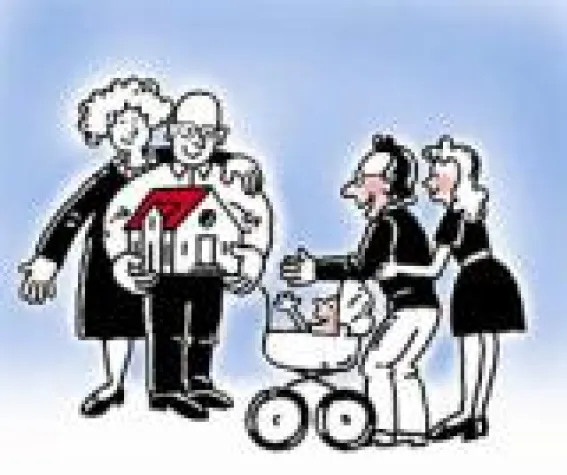Bild: Kredit von der Oma, Baugeld vom Onkel - Verwandtendarlehen sichert die solide Finanzierung des Traumhauses