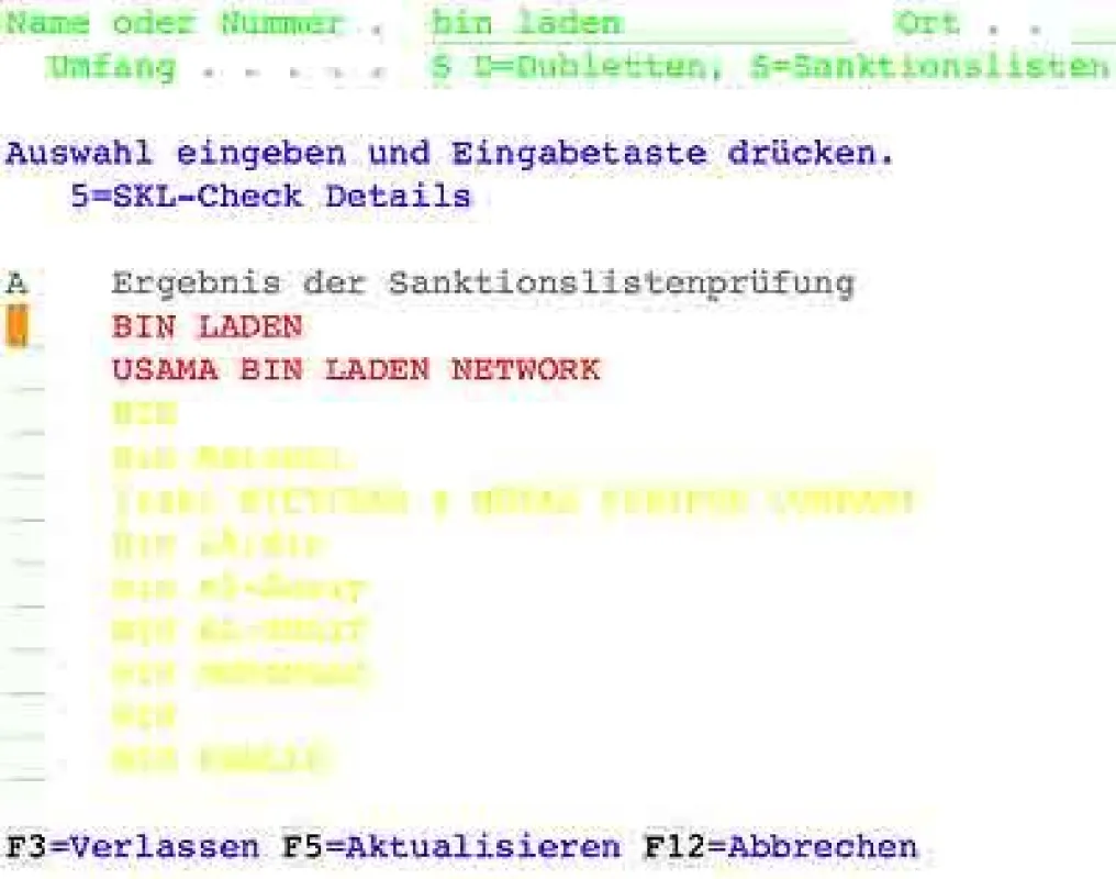 SKL Sanktionslisten Prüfung
