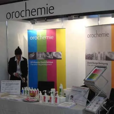 Bild: Desinfektionsmittel-Hersteller orochemie auf der FUSS 2010 in Kassel
