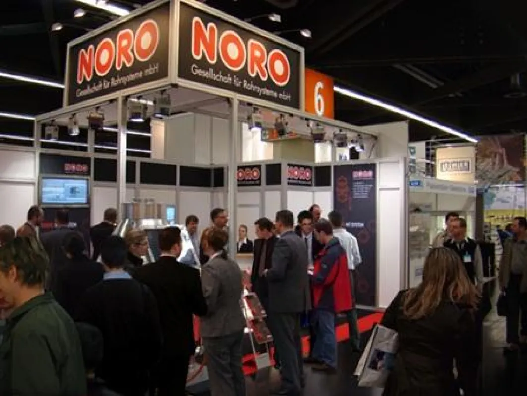 Erste Vorschau auf den Elektronischen Produktkatalog von NORO Rohrsysteme auf der Powtech Messe in Nürnberg.