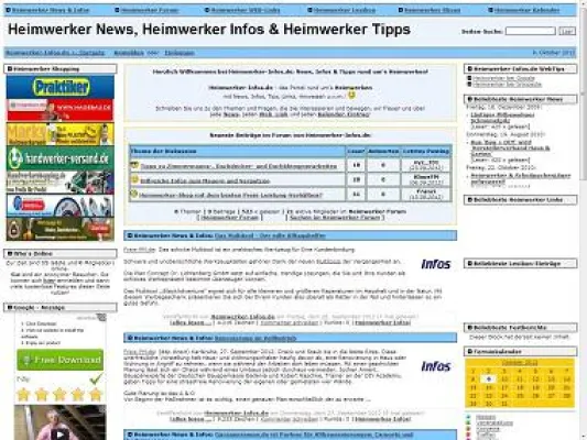 Heimwerker-Infos.de neu mit Heimwerker-Forum Bild: Heimwerker-Infos.de neu mit Heimwerker-Forum