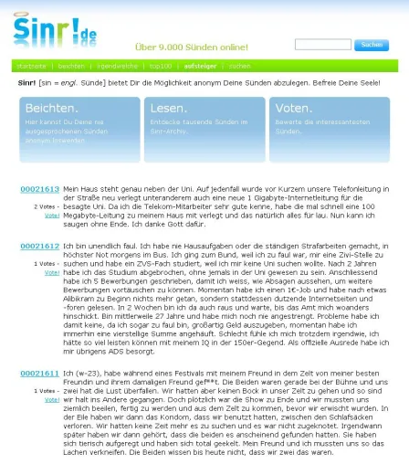 Bild: sinr.de - Sünden online beichten