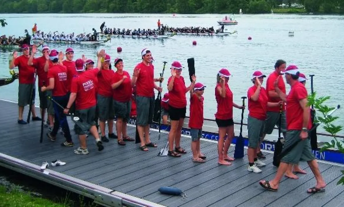 Pixeltaucher nach erfolgreichem Rennen