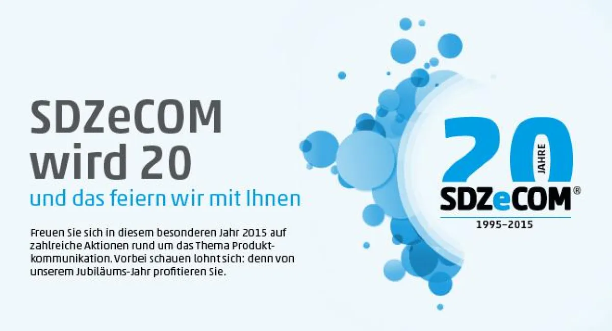 20 Jahre SDZeCOM - effiziente Produktkommunikation