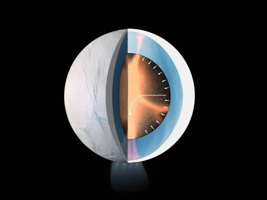 Bild: Reibungswärme treibt hydrothermale Aktivität auf Enceladus an