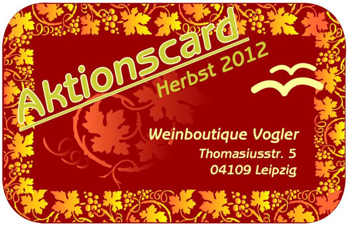 Aktionscard Weinboutique Vogler Leipzig