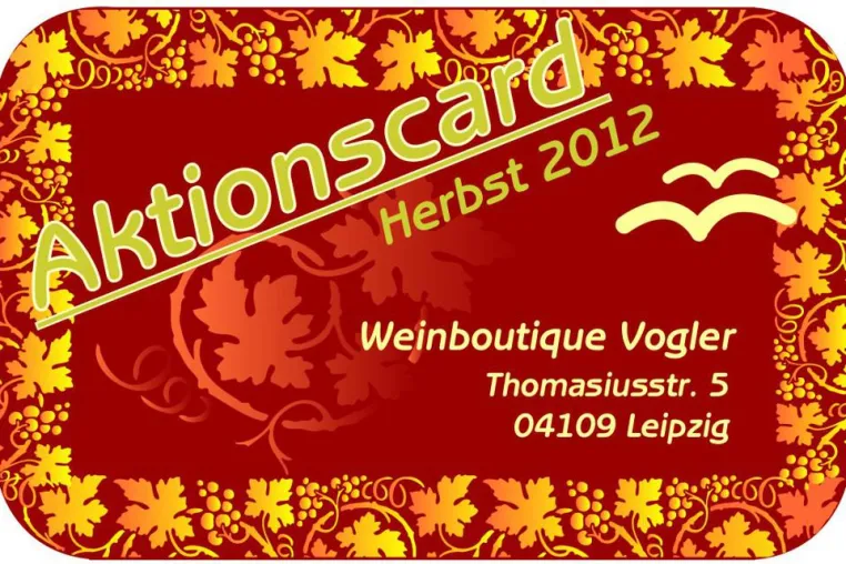 Bild: „Aktionscard Herbst“ bei Vogler in Leipzig